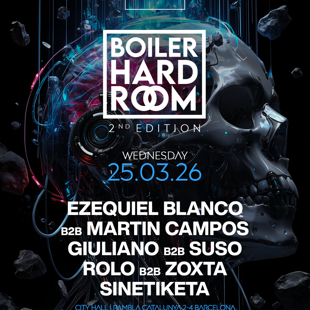 Cartaz oficial do evento BOILER HARD ROOM