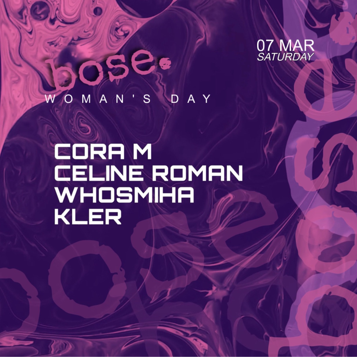 bose. Woman’s day 7 March