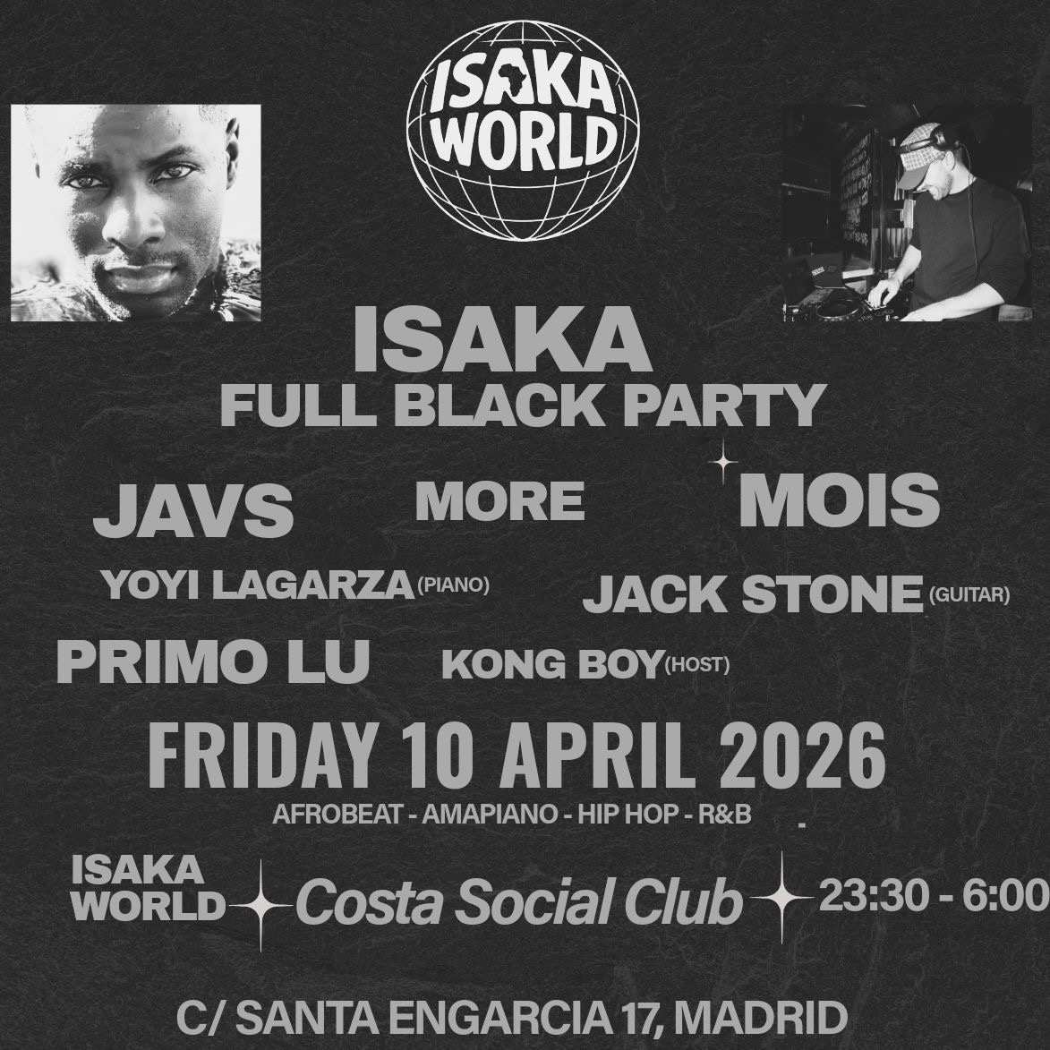 Friday 10th @ Costa Social Club