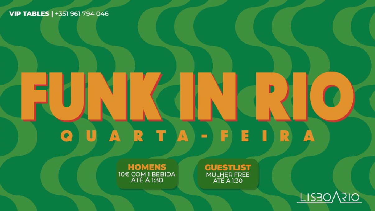 Official cover of the event Funk In Rio - Baile Funk | Girls Free until 1:30am