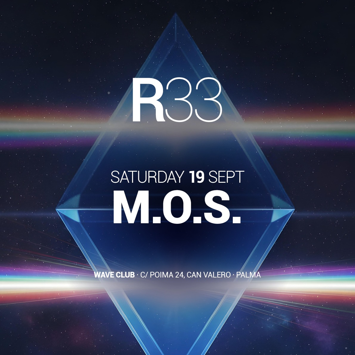 Cartel oficial del evento M.O.S  by R33