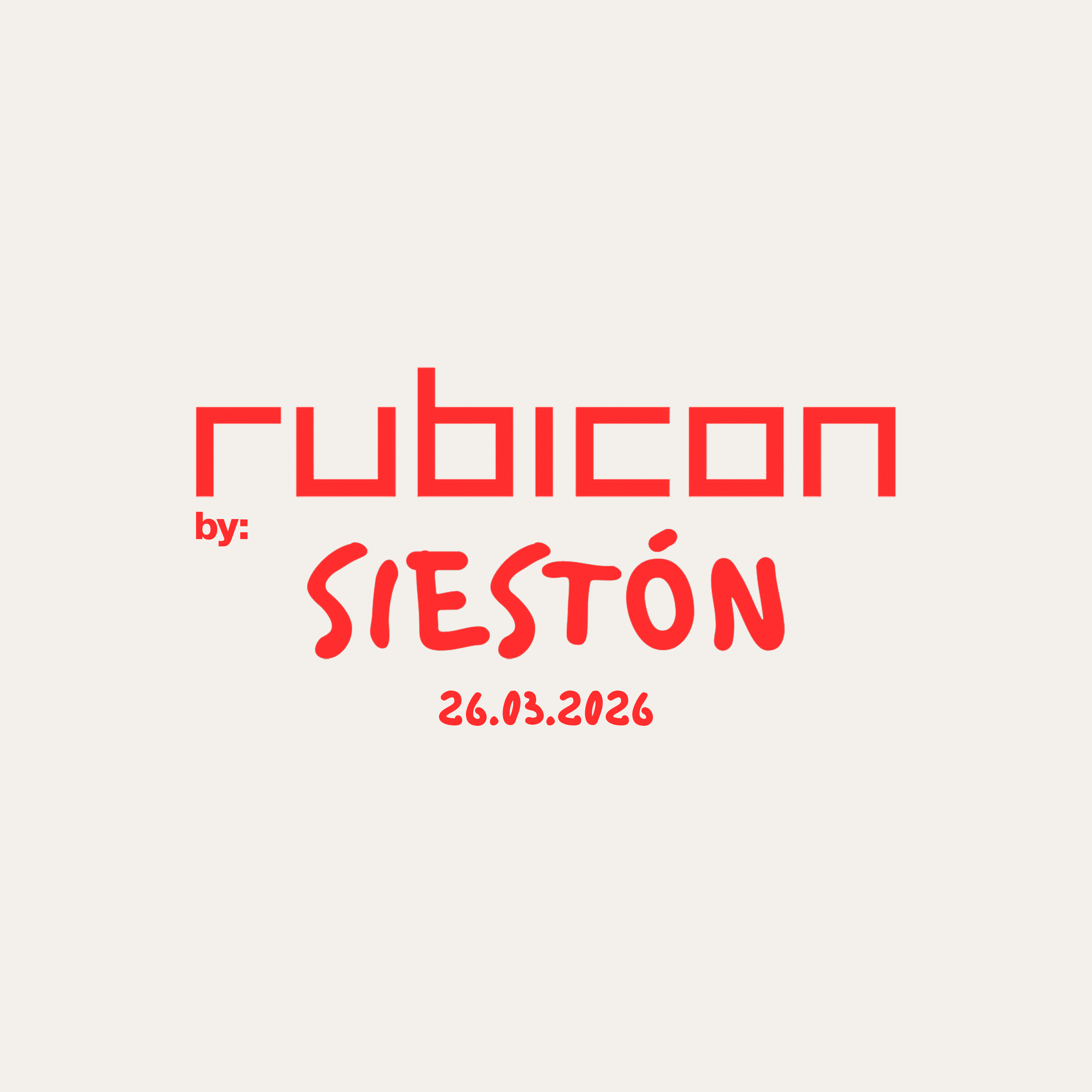 Official cover of the event Sieston x Rubicon