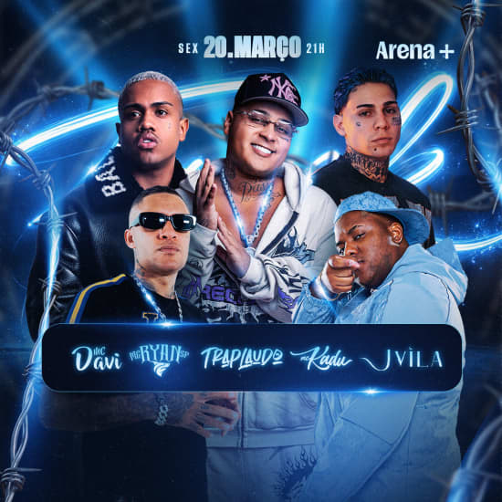 Official cover of the event Show do MC Davi, Ryan SP, Traplaudo, Kadu e JVila no Arena+