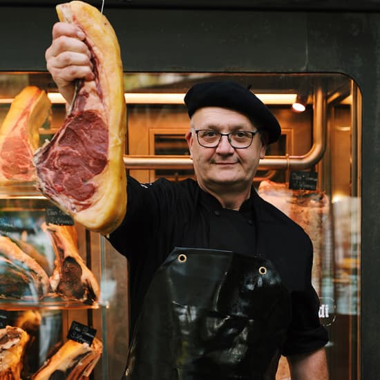 Cartel oficial del evento Menú Hamaiketako, el almuerzo vasco en Sagardi Argentería