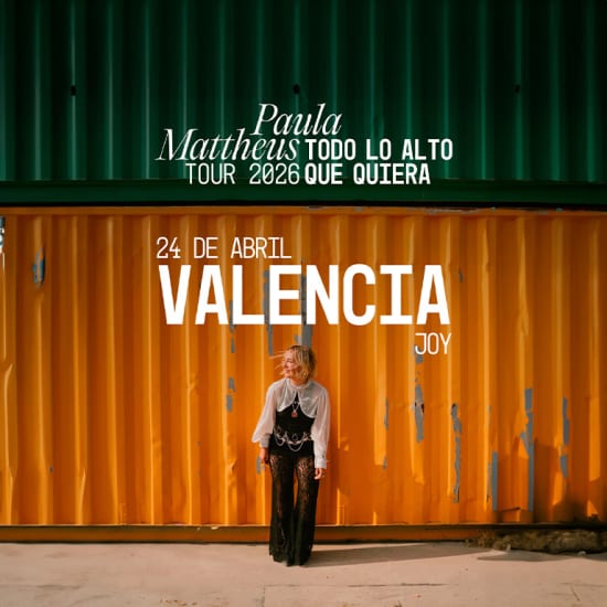 Cartaz oficial do evento Gira Paula Mattheus en Valencia