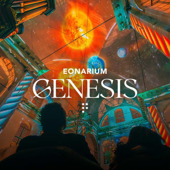 Cartel oficial del evento Genesis, l'histoire de la Création en un spectacle lumineux et immersif à Liège