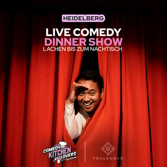Cartel oficial del evento Comedy Dinner im Frauenbad Heidelberg