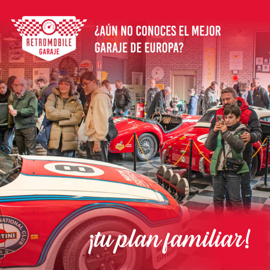 Couverture officielle de l'événement Visitas guiadas al showroom de coches Retromobile