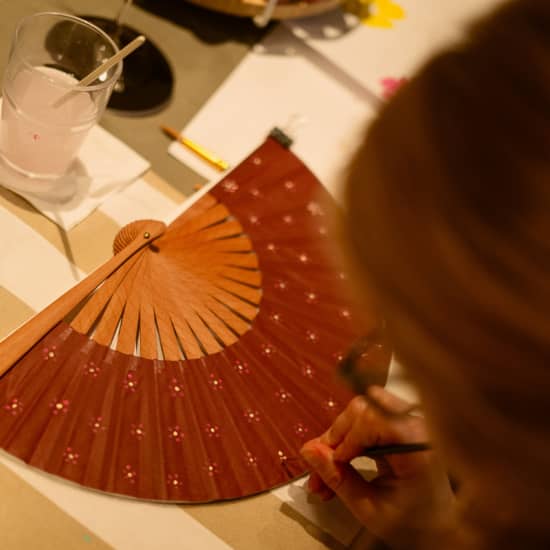 Cartel oficial del evento Taller Pinta tu abanico