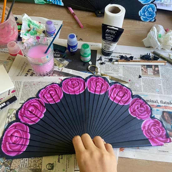 Cartaz oficial do evento Taller de Abanicos