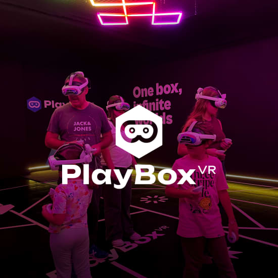 Cartel oficial del evento Playbox VR: Realidad Virtual en Grupo