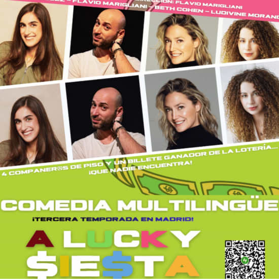 Cartaz oficial do evento Una siesta con suerte - A lucky siesta - Teatro multilingüe