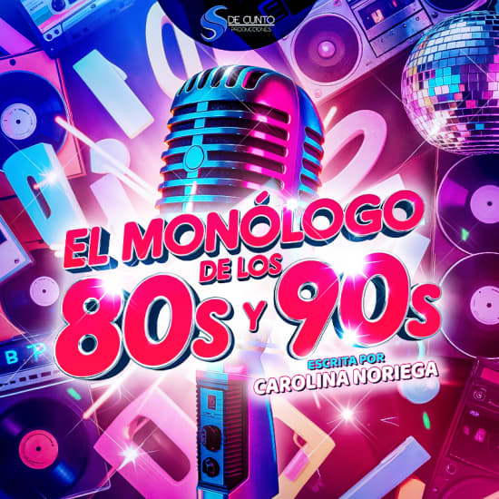 Officiële cover van het evenement El Monólogo de los 80s y 90s - ¡Rie y canta!