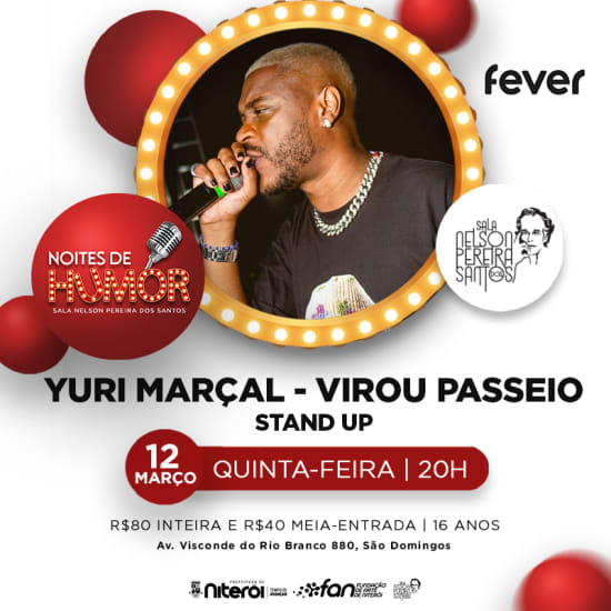 Cartaz oficial do evento Yuri Marçal - Virou Passeio