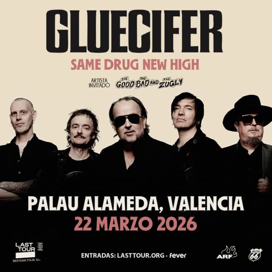 Cartaz oficial do evento Gluecifer en Palau Alameda, Valencia 2026