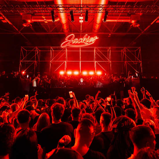 Cartel oficial del evento Jackies Madrid Festival House Music 2026 con Purple Disco Machine