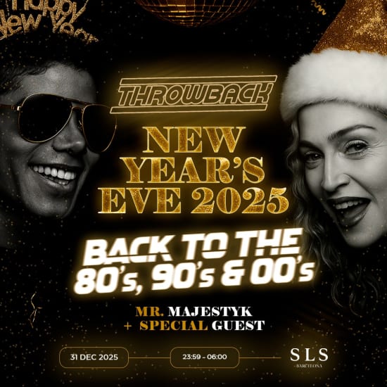 Official cover of the event Throwback NYE 2025 – Back to 80s, 90s & 00s