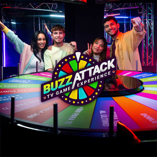Cartel oficial del evento BuzzAttack: La Experiencia de TV en Vivo - Madrid