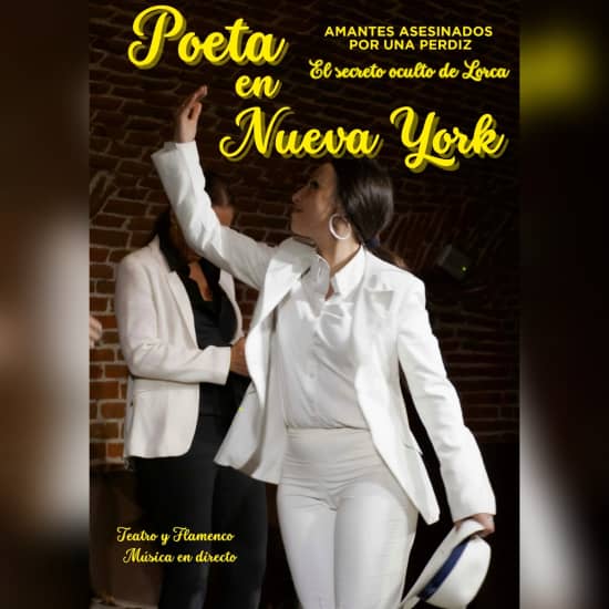 Cartel oficial del evento Poeta en Nueva York: Amantes asesinados por una perdiz. Federico García Lorca