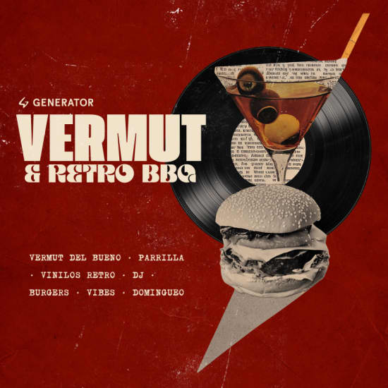 Cartel oficial del evento Vermut & Retro BBQ