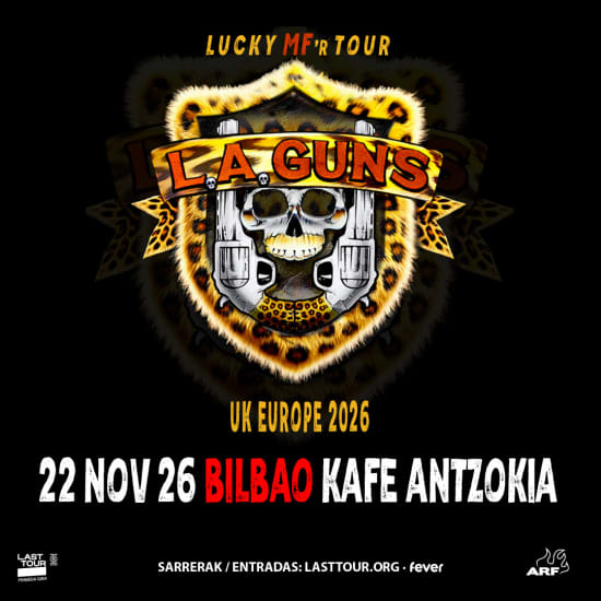 Cartaz oficial do evento L.A. Guns en Kafe Antzokia, Bilbao 2026