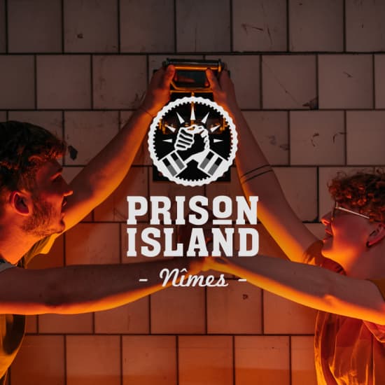 Cartel oficial del evento Prison Island Nîmes