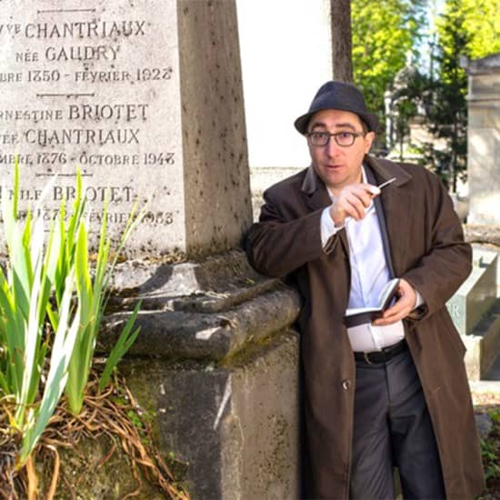 Cartaz oficial do evento Visite à Paris : enquête au Père Lachaise