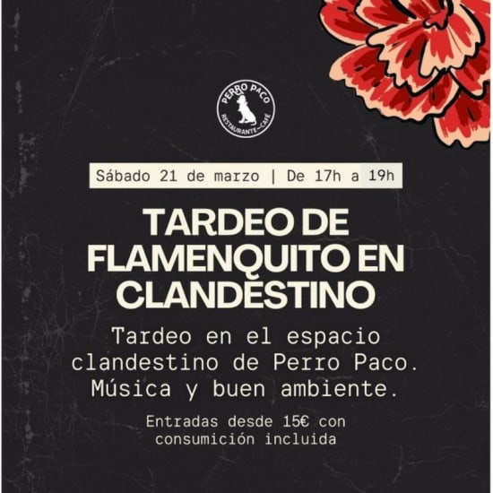 Official cover of the event Tardeo de Flamenquito en Clandestino