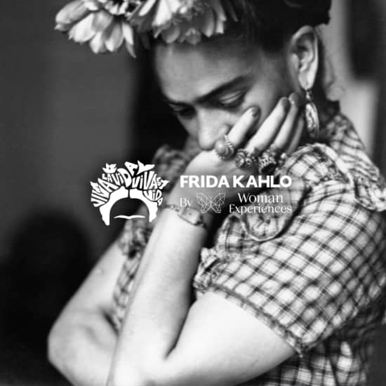 Cartaz oficial do evento Frida Kahlo: Experiencia Live Art y Muestra Gastronómica