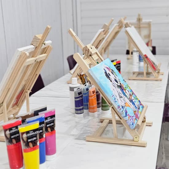 Cartel oficial del evento Malen mit Acrylfarben