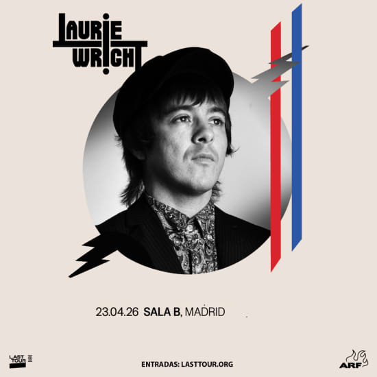 Cartel oficial del evento Laurie Wright en Sala B, Madrid 2026