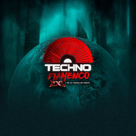 Cartel oficial del evento Techno Flamenco en Fabrik