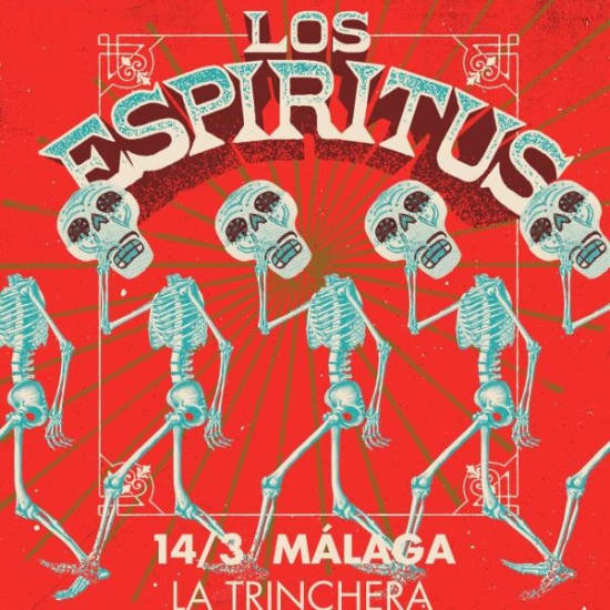 Cartel oficial del evento LOS ESPIRITUS en Malaga (Sala La Trinchera)