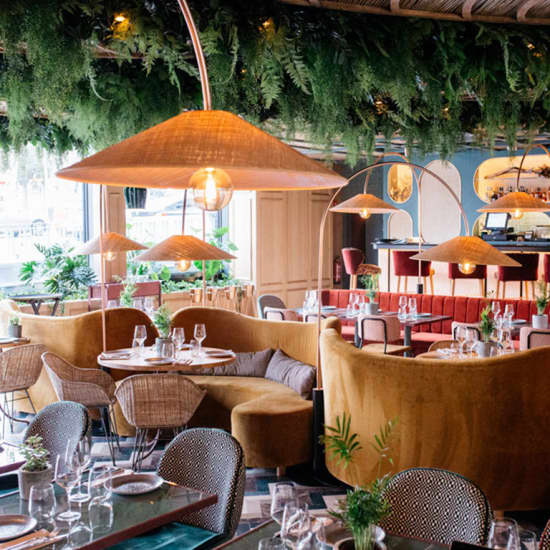 Cartaz oficial do evento Brunch en Botania, junto a Plaza de España