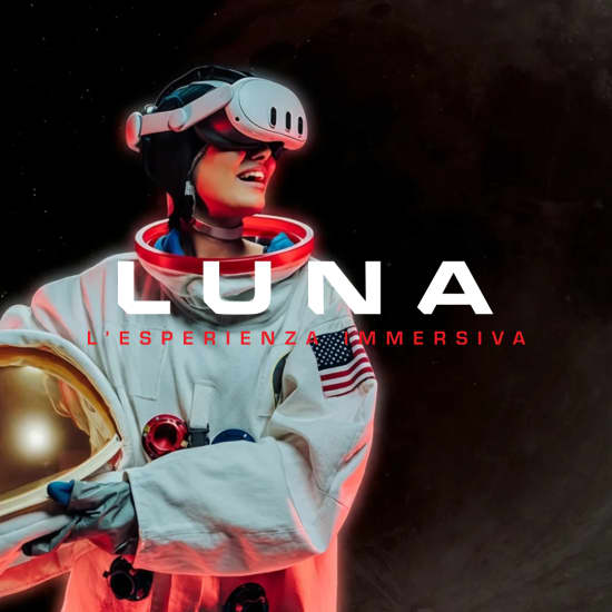 Cartel oficial del evento LUNA: A Journey to the Moon – un’esperienza immersiva in realtà virtuale a Roma