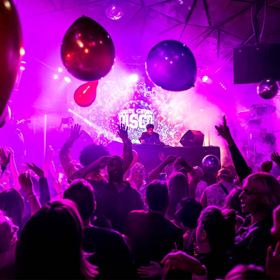 Cartel oficial del evento Gimme Gimme Disco: Una fiesta disco inspirada en ABBA