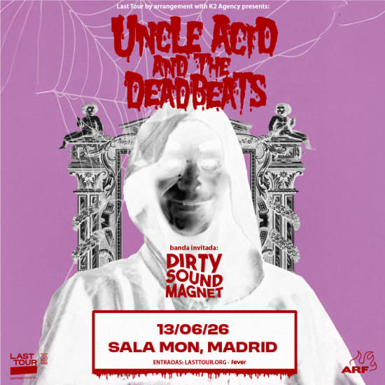 Cartel oficial del evento Uncle Acid & the Deadbeats en Sala Mon, Madrid 2026