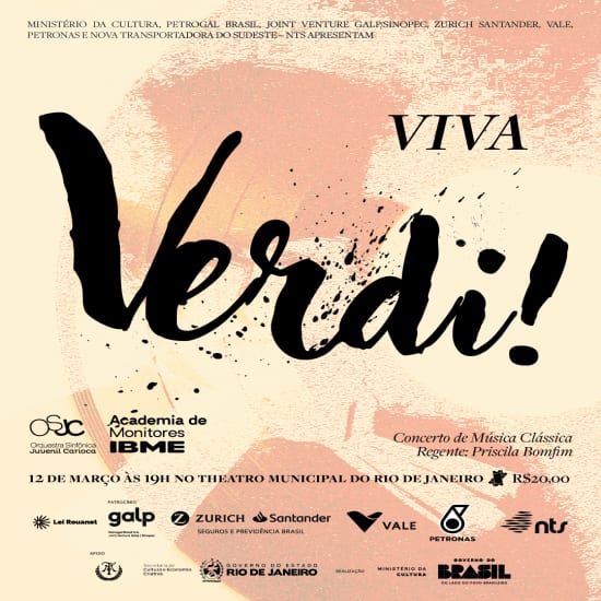 Cartel oficial del evento Viva Verdi – 125 anos de legado