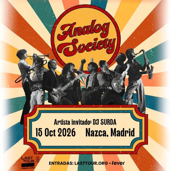 Cartel oficial del evento Analog Society en Sala Nazca, Madrid 2026