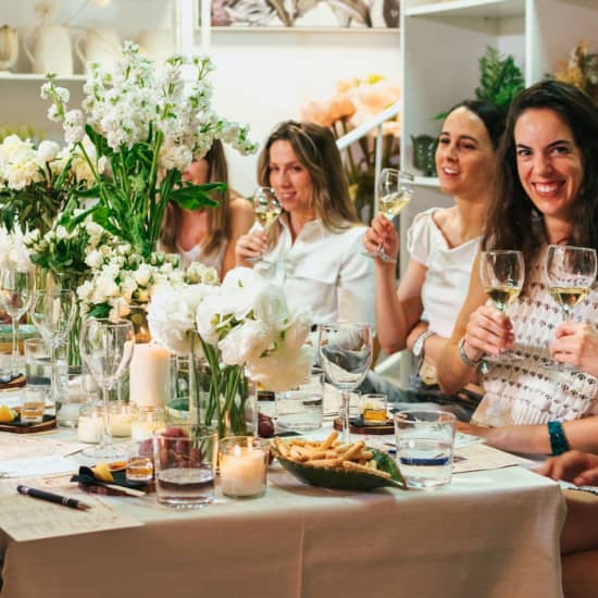 Cartaz oficial do evento Taller de Acuarela y cata de vinos