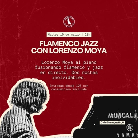 Cartaz oficial do evento Flamenco Jazz a Piano con Lorenzo Moya ✨🎹