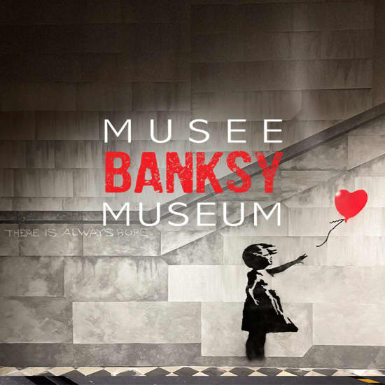 Cartel oficial del evento Le Musée Banksy : immersion dans l’oeuvre du street artist