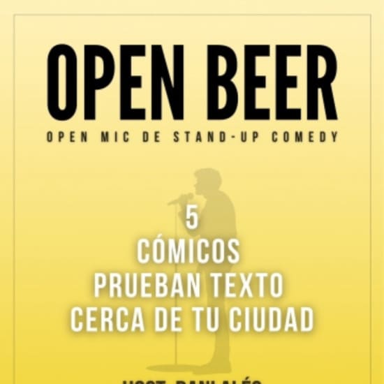 Cartaz oficial do evento OPEN BEER - Cómicos probando sus mierdas