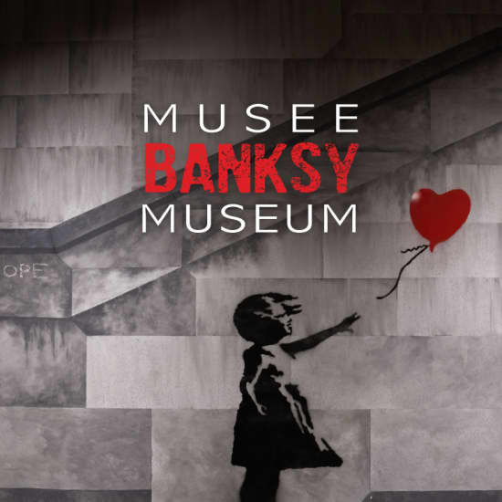 Cartaz oficial do evento Le Musée Banksy: immersion dans l’oeuvre du street artiste