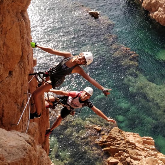 Vía Ferrata en Cala del Molí con reportaje fotográfico