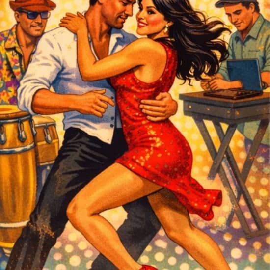 Cartaz oficial do evento Taller Techno Salsa