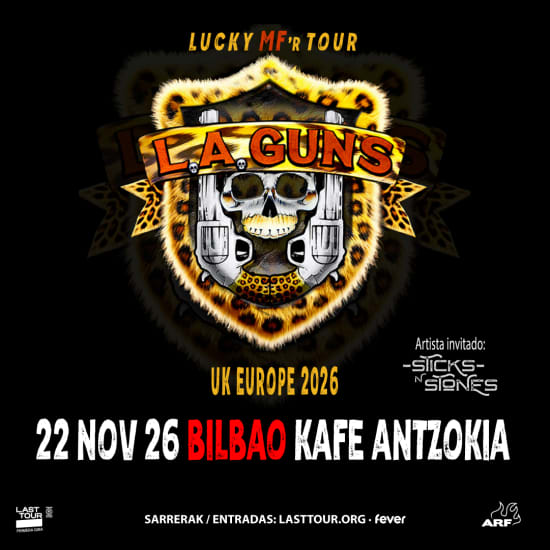Cartaz oficial do evento L.A. Guns en Kafe Antzokia, Bilbao 2026
