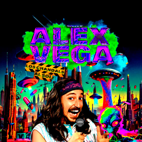 Cartel oficial del evento Los chándals al sol de Alex Vega en Axel Hotel