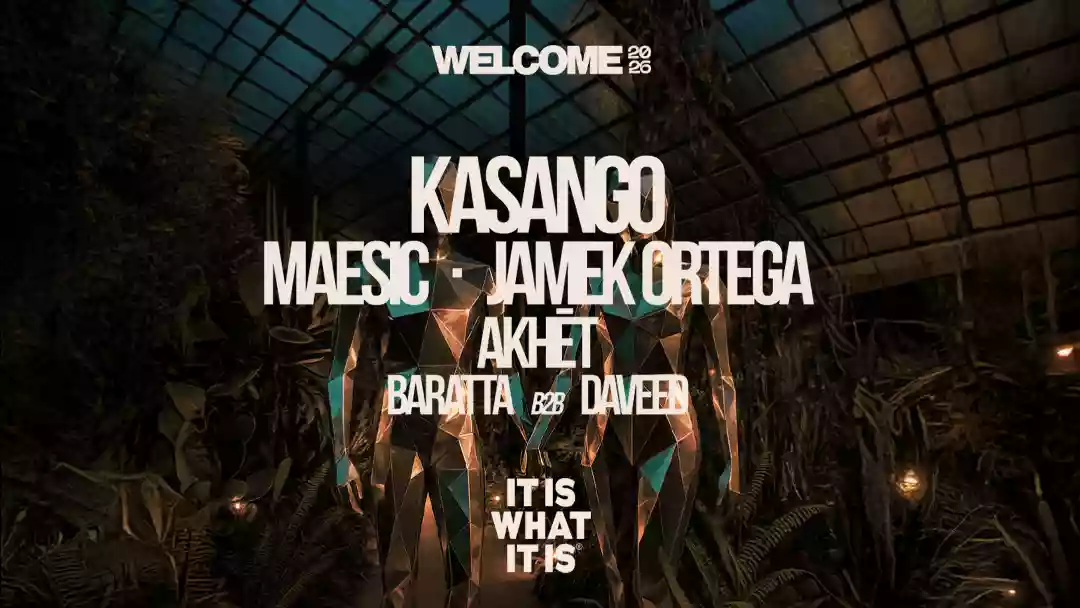 Cartel oficial del evento WELCOME 2026 x IT IS WHAT IT IS
