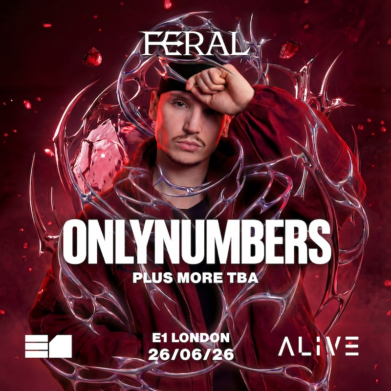 Cartaz oficial do evento ALIVE: Feral presents Onlynumbers